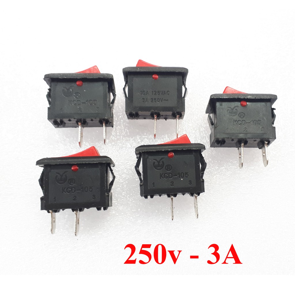 Công Tắc Bập Bênh KCD1-101 2P - 250V 6A.