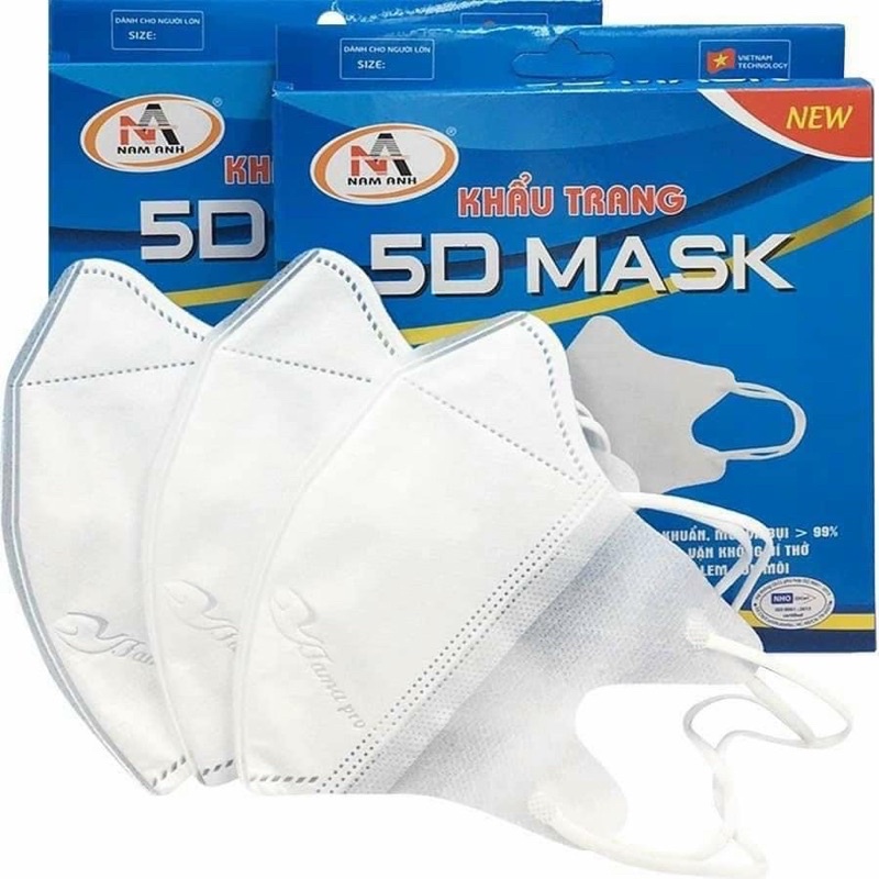 Hót [ Combo 5 HỘP 50 cái ] Khẩu Trang 5D Mask Famapro Cao Cấp Bảo vệ sức khoẻ