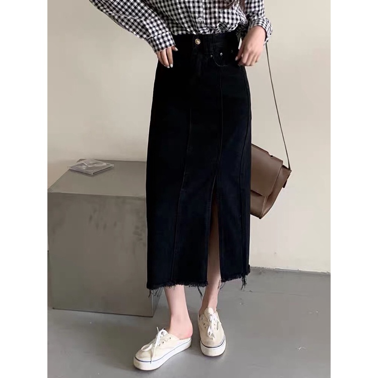 Chân váy cạp cao phong cách_A11