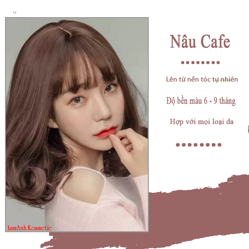 Hair dye Brown Caffe cream dye onto standard decors no surviving scalp color dye hair ball soft smooth