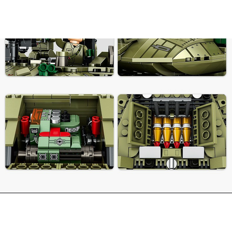Đồ chơi Xếp hình le,go Mô hình 632009 ( Xếp Hình Xe Tăng Merkava Mk4 1731 Mảnh )