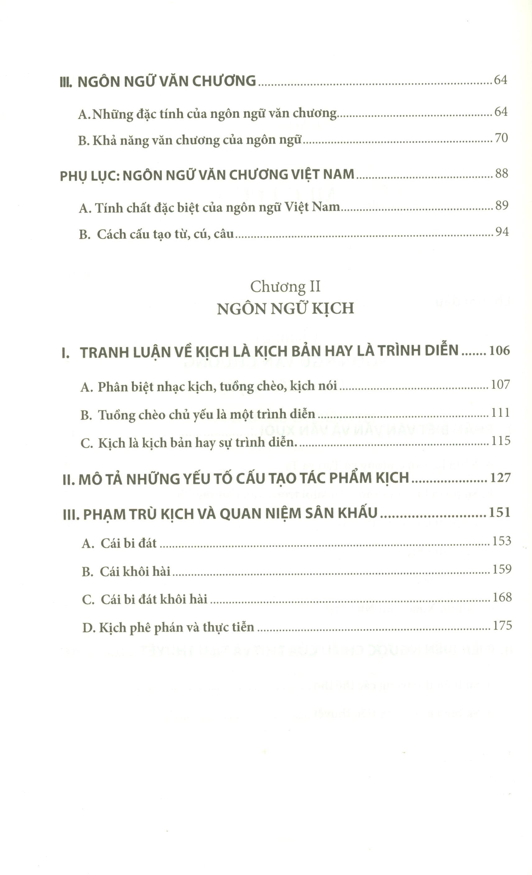 Lược Khảo Văn Học II - Ngôn Ngữ Văn Chương Và Kịch