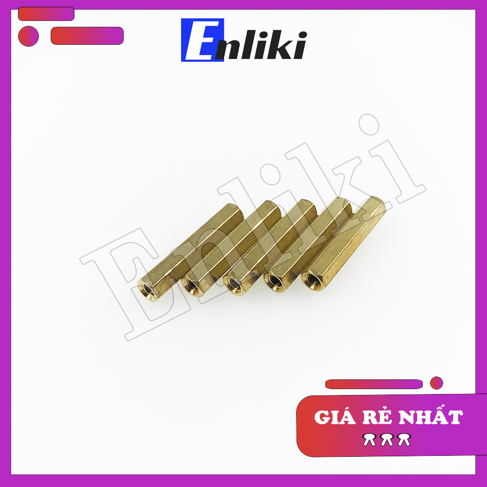 Cọc Đồng M3 Cao 25mm 2 đầu Cái-Cái