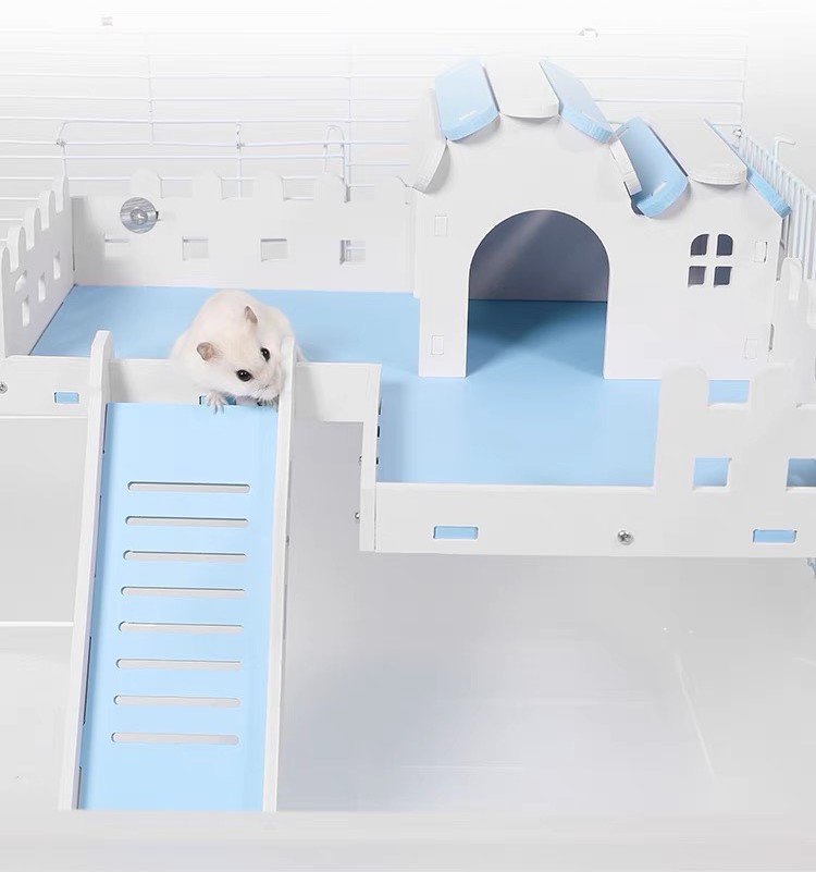tầng gỗ màu hàng rào 2 size dành cho hamster  - T3 PETS SHOP