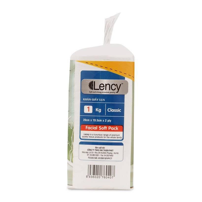 [Chính hãng]  Khăn giấy lụa Lency cao cấp gói 1 kg (2 lớp) [Ảnh thật]
