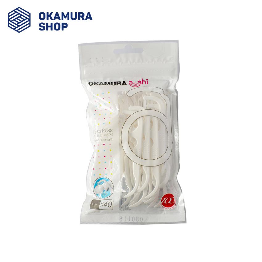 [HCM]Combo 5 Gói Tăm Chỉ Kẽ Răng Asahi Okamura 40P