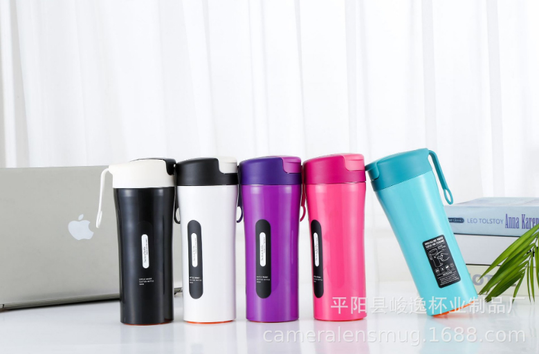 Bình uống nước, ly chống đổ ngã inox 350ml