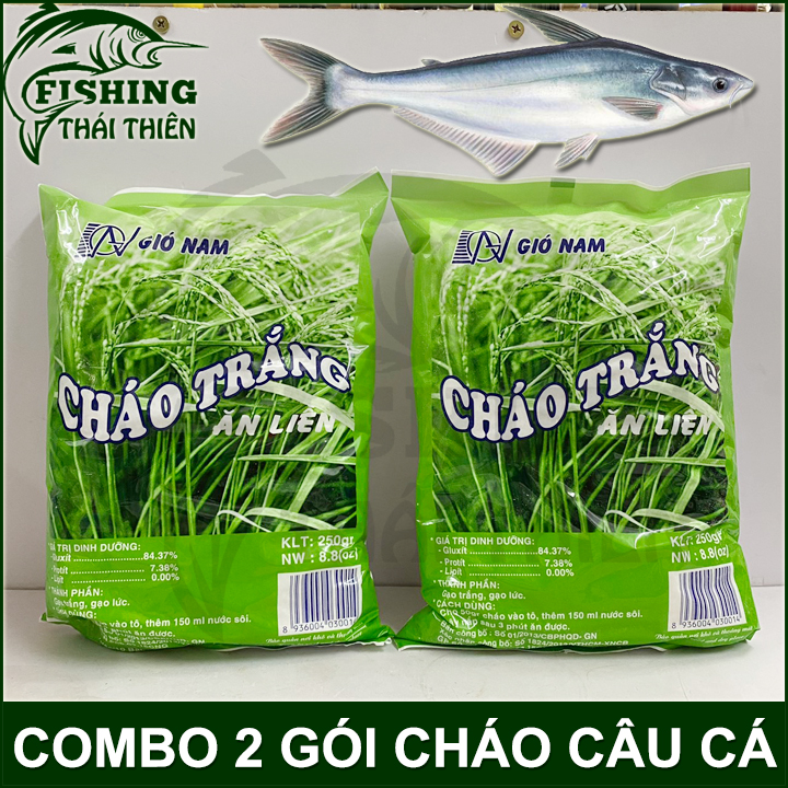 [HCM]Combo 2 gói mồi câu Cháo Gió Nam chuyên câu cá tra rô phi cá diêu hồng chép trắm trôi