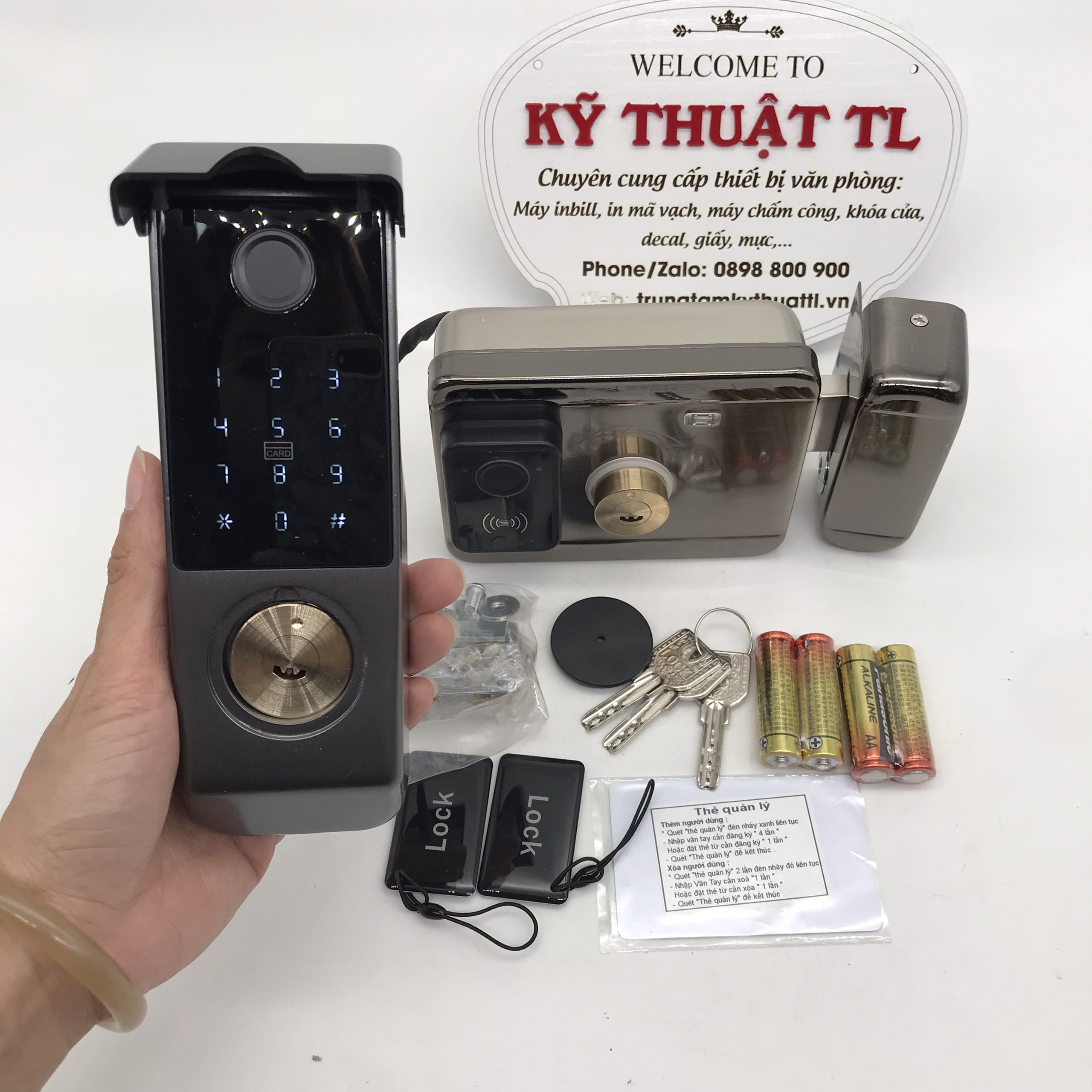 Khóa cổng sắt chống nước vân tay DÙNG APP TTLOCK