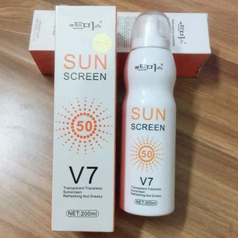 Xịt Chống Nắng SunScreen V7 cao cấp Hàn Quốc SPF 50++ Chống nắng bảo vệ da 200ml