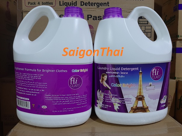 Nước giặt xả HiClass đậm đặc Can lớn 3000ml - Tím