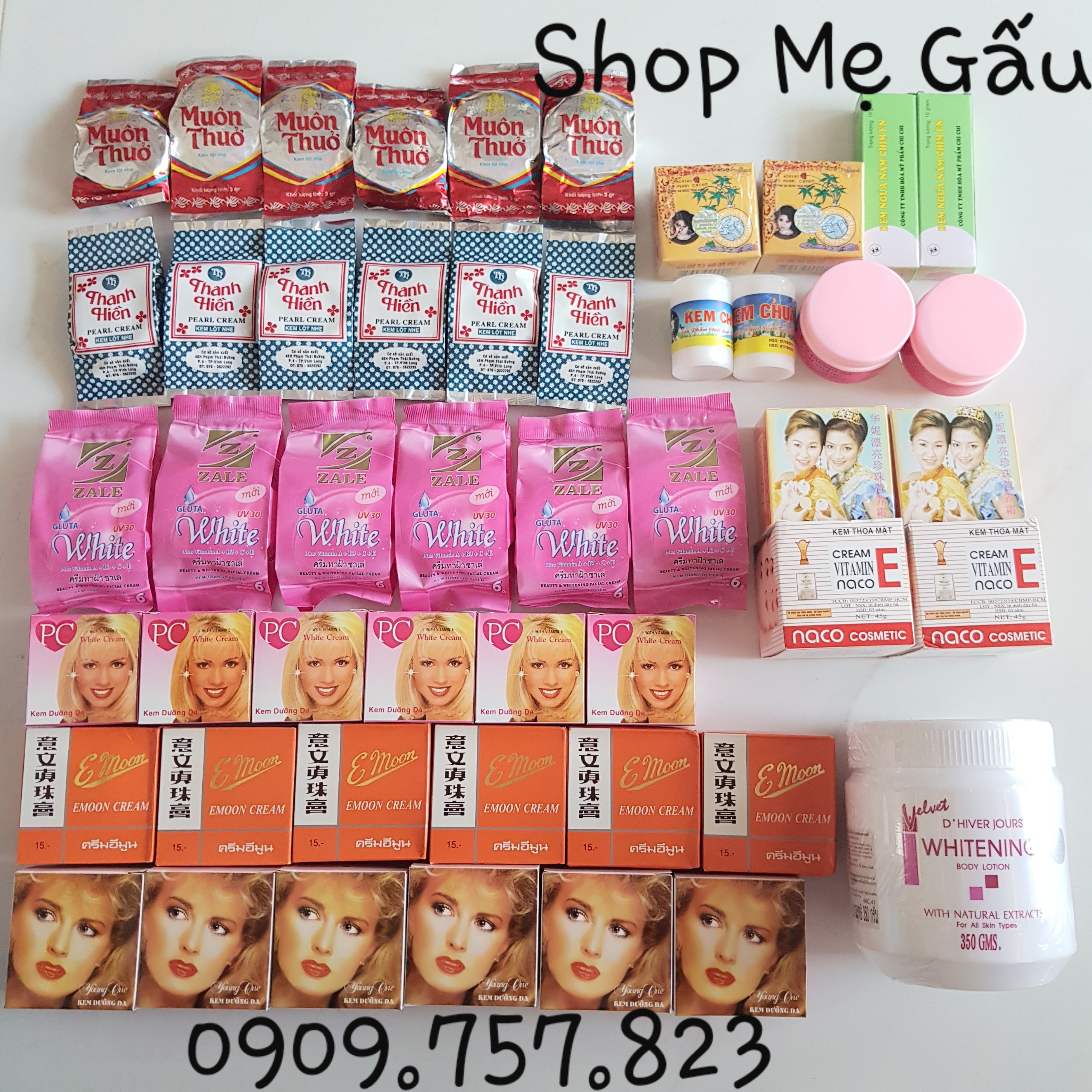Combo kem spa trắng nhanh cấp tốc_ nắp hồng_chuẩn thái xịn 465k