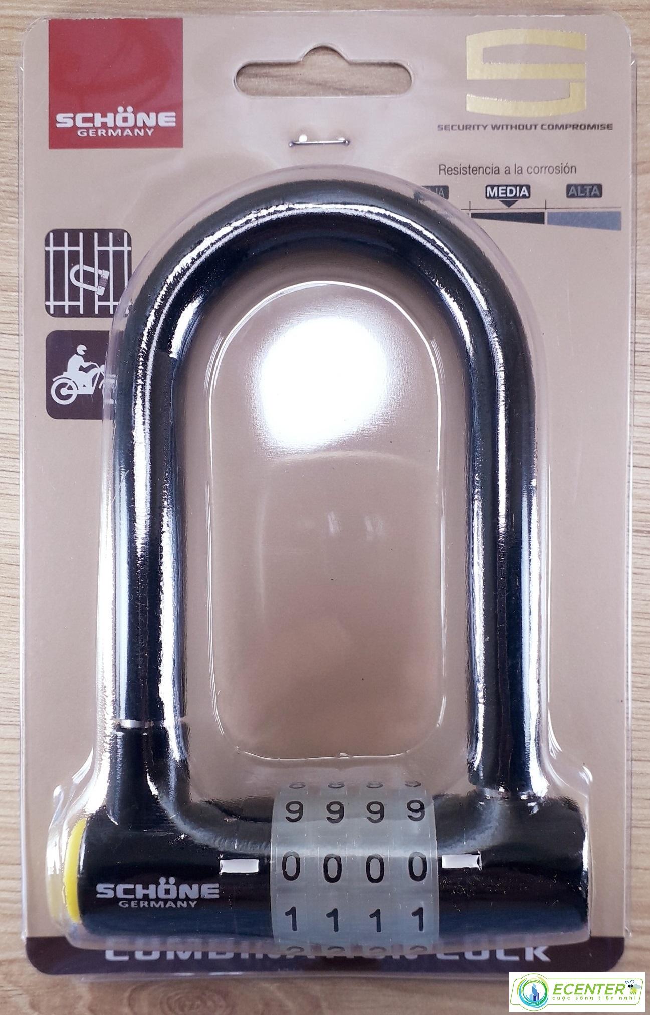 Ổ KHÓA SỐ DẠ QUANG CÀNG DÀI SCHONE SC-802 ( ĐEN & ĐỎ & VÀNG )