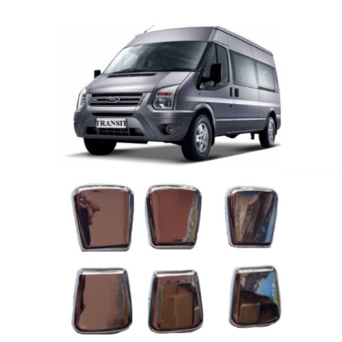 Ốp trang trí nút lùa kính mạ crom xe ford transit 2014-2019