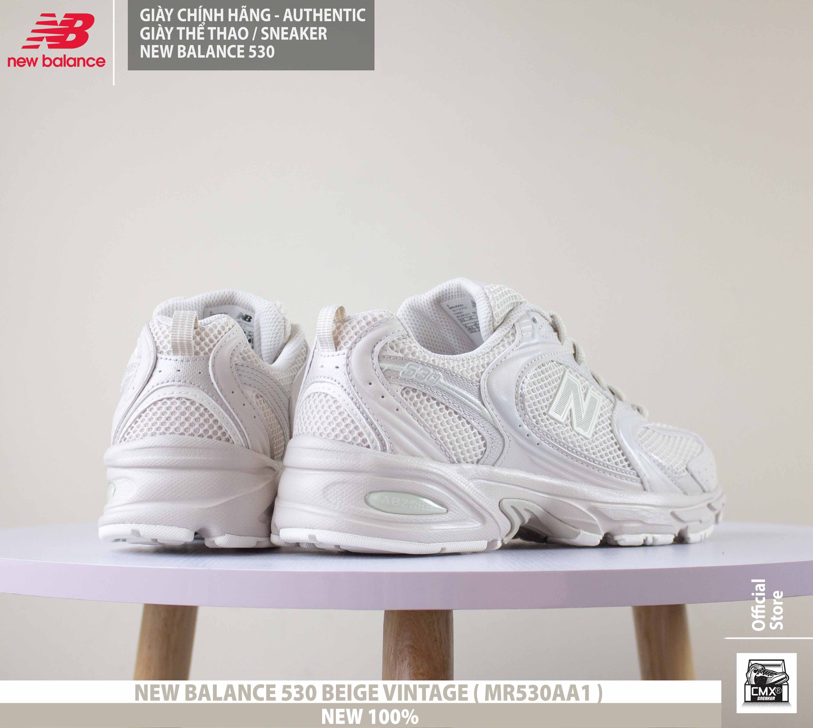 [ HÀNG CHÍNH HÃNG CÓ SẴN ] Giày New Balance 530 BEIGE VINTAGE ( MR530AA1 ) - AUTHENTIC 100%