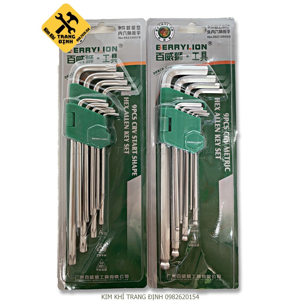 COMBO 2 Bộ lục giác BERRYLION (Bông và Bi) loại Dài