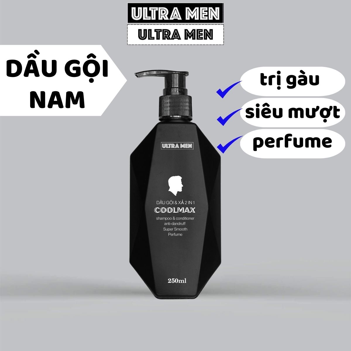 Coolmax Ultra Men's shampoo premium hair conditioner 250ml