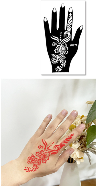 KHUÔN XĂM BÀN TAY HENNA MEHNDI TRUYỀN THỐNG (không kèm mực xăm)