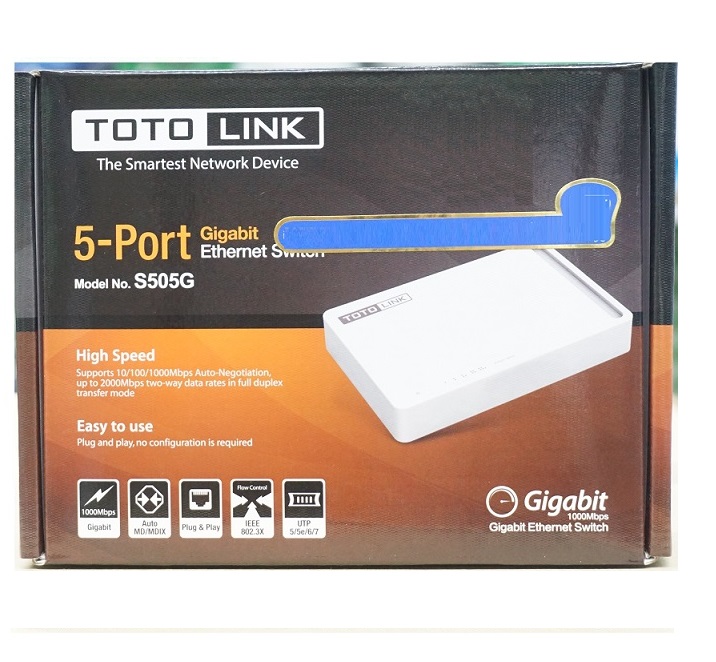Switch Chia Mạng 5 Cổng Gigabit Totolink S505G