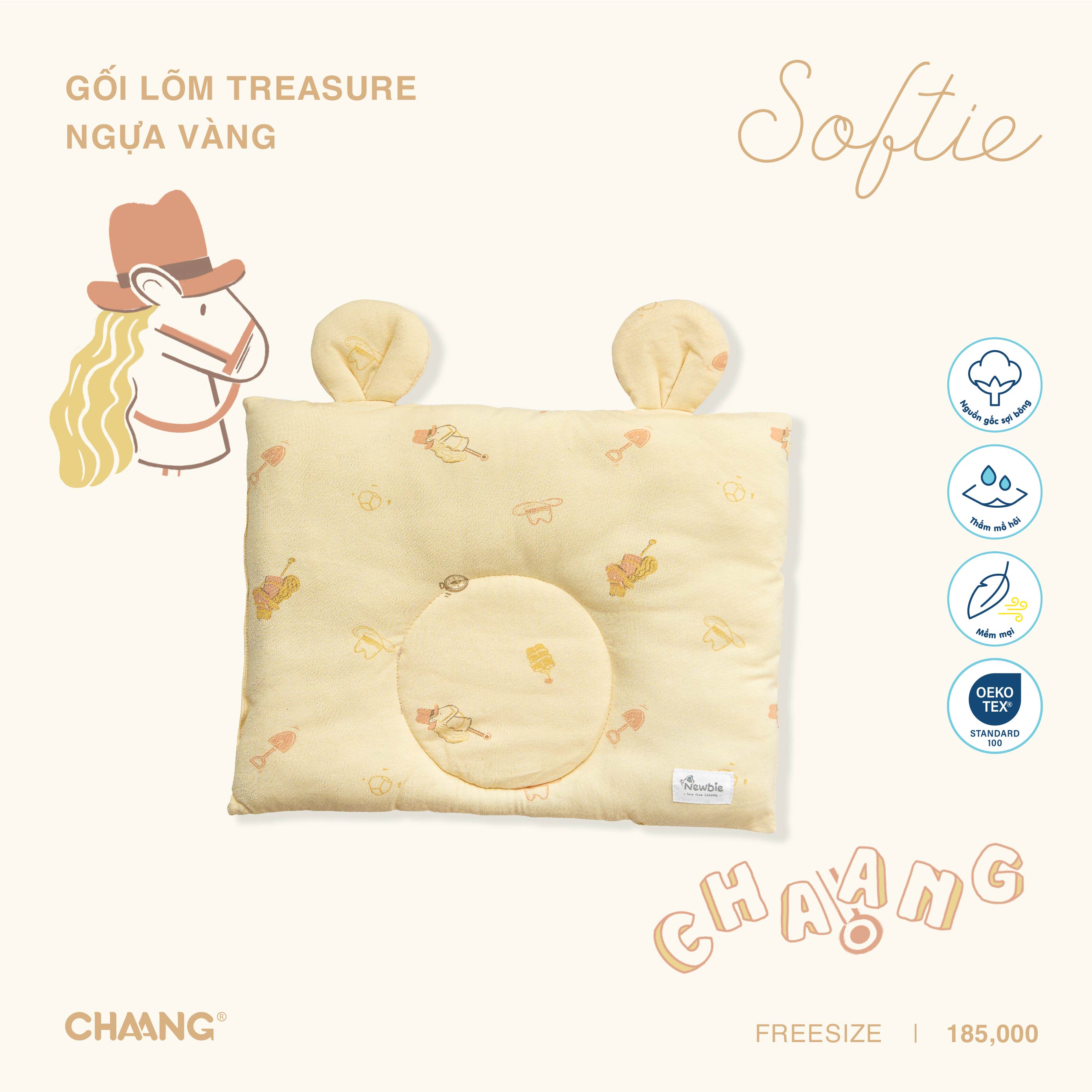 [CHAANG] Gối lõm cho bé sơ sinh Treasure Chaang