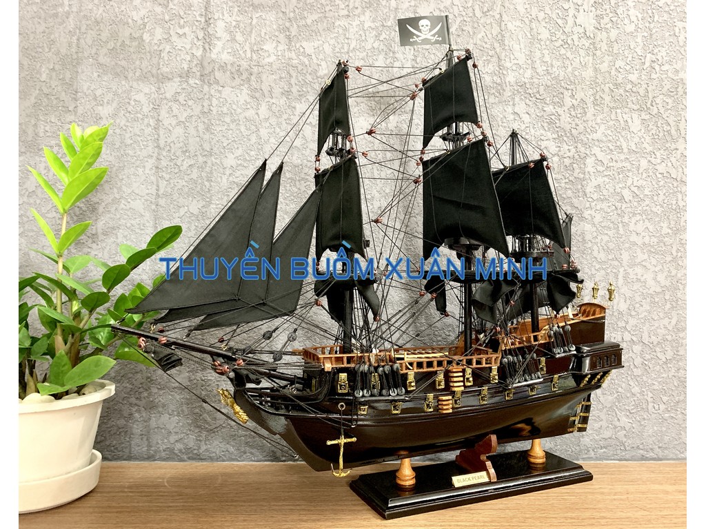 Mô hình thuyền gỗ BLACK PEARL  Mohinhthuyen phong thủy hút tài lộc