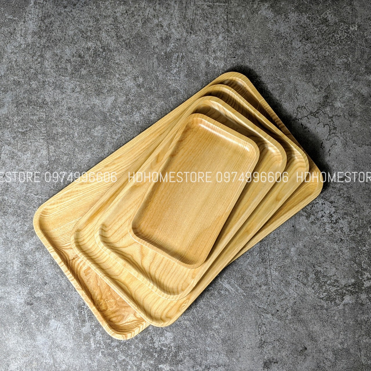 Khay chữ nhật gỗ tần bì 11x18.5cm