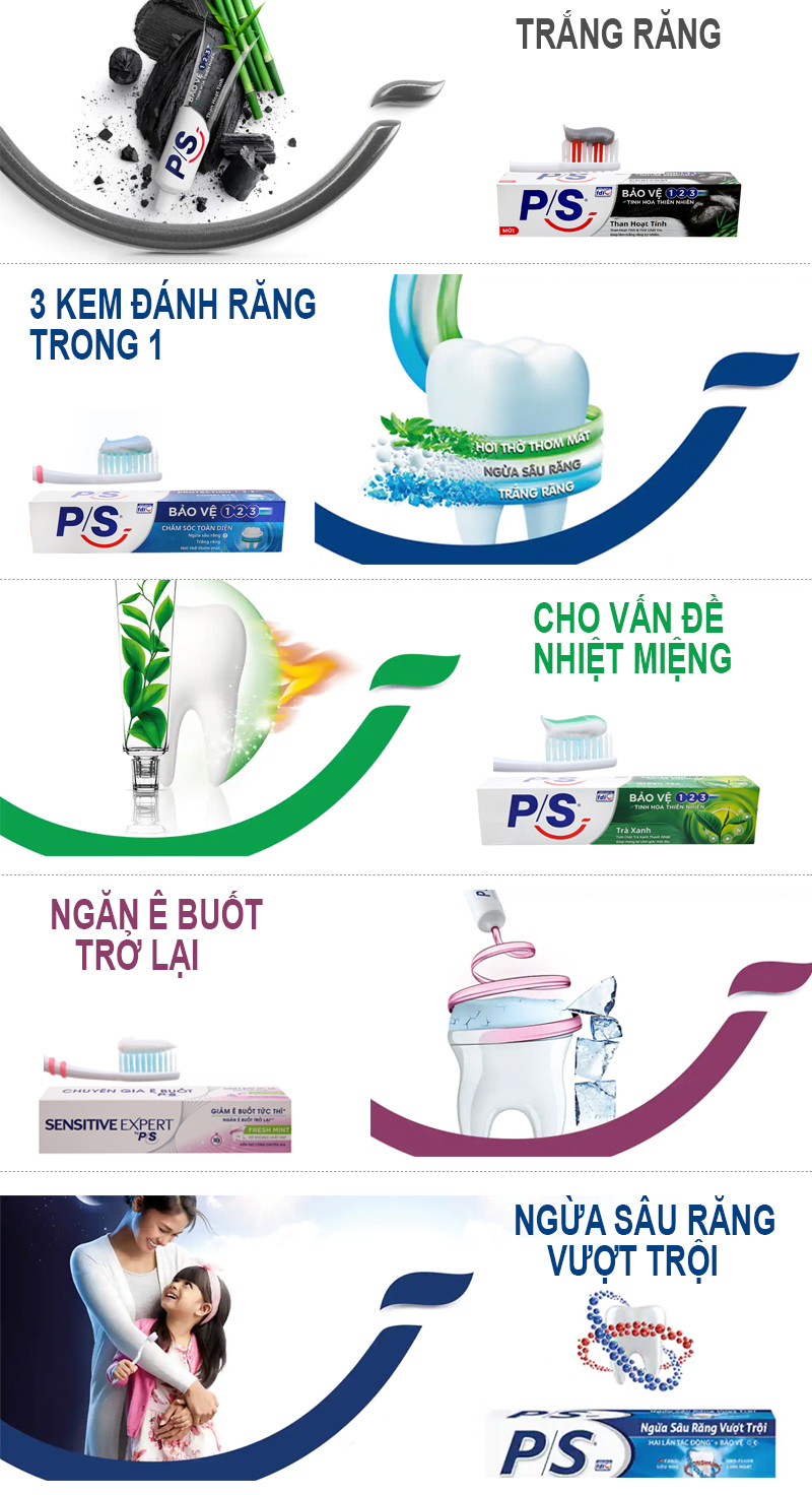 Kem Đánh Răng PS Trà Xanh 190G