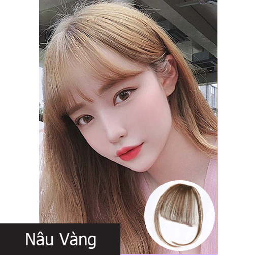 Tóc mái giả Hàn Quốc, Tóc mái thưa giả hàng dệt tay cao cấp tự nhiên như tóc thật Qiqishop