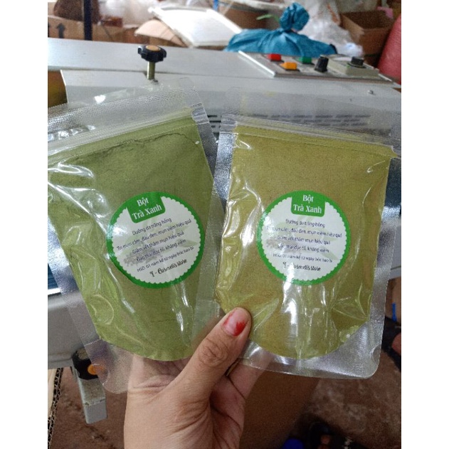 100 gram bột trà xanh handmade nguyên chất