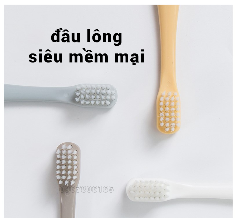 Hộp 4 bàn chải răng đánh răng lúa mạch siêu mềm – Set 4 bàn chải đánh răng lúa mạch