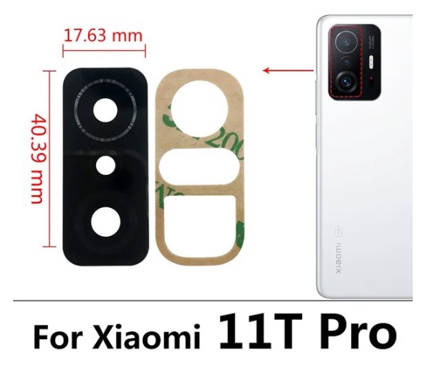 Kính camera sau Xiaomi Redmi Note 7 Pro Note 8 Pro Note 9S Note 10 Pro Note 11 Pro K20 K30 Pro K40 Pro Mi10T Mi11T