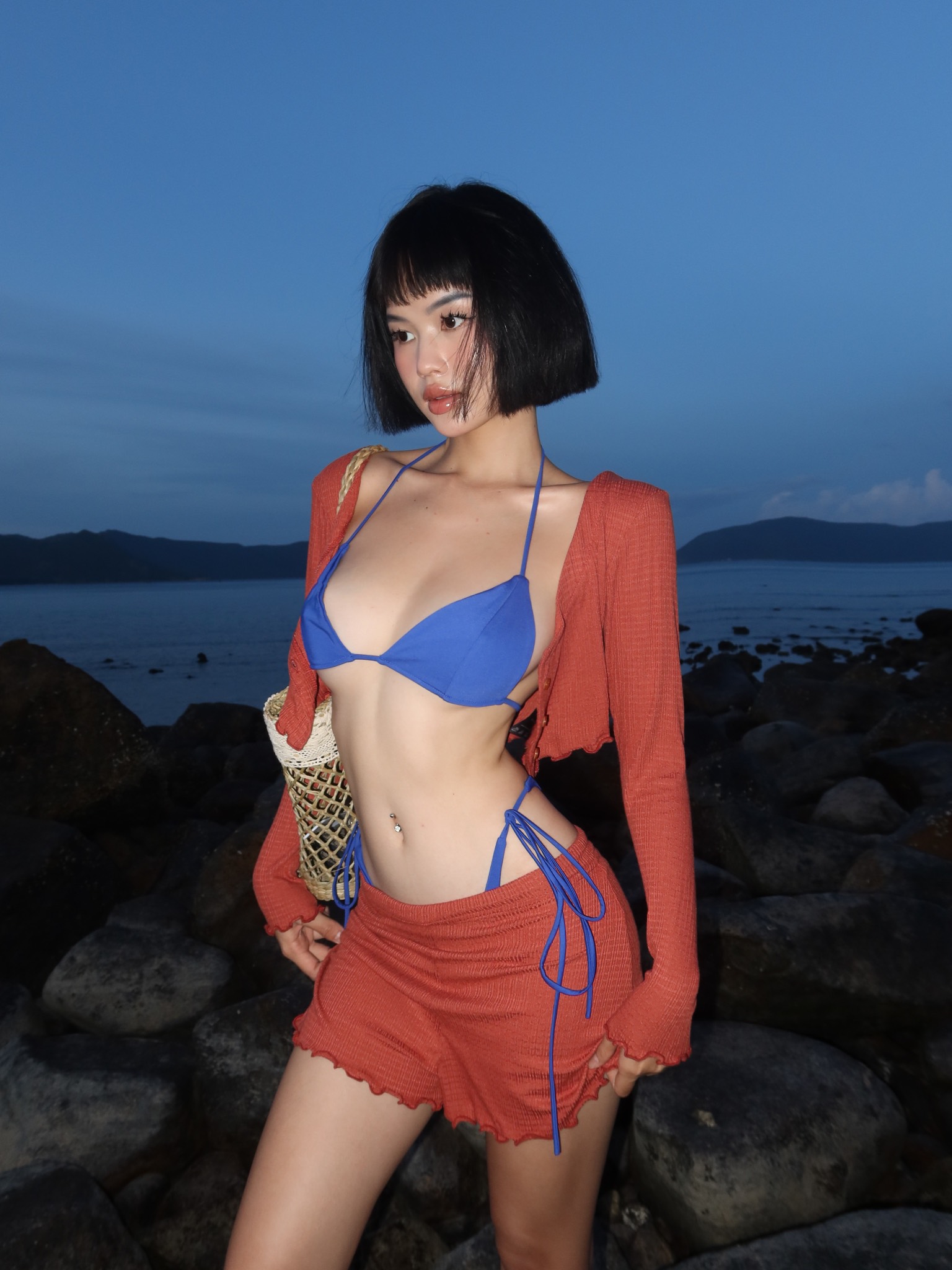 Set bikini coban cột dây, là min - COBAN STRING TIE BIKINI TOP / BOTTOM