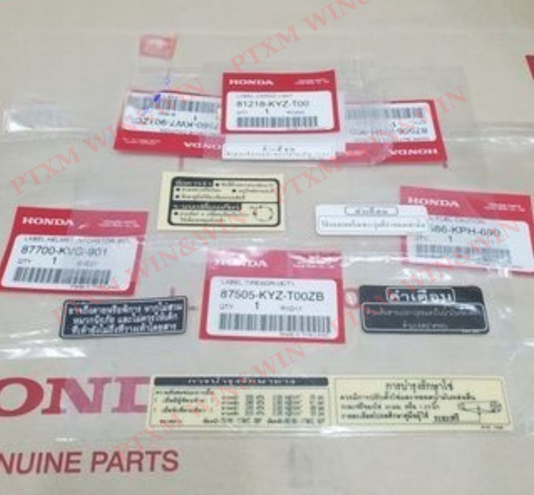 Bộ Tem Thông Số Wave 125i (6 tem) Zin Thái Lan