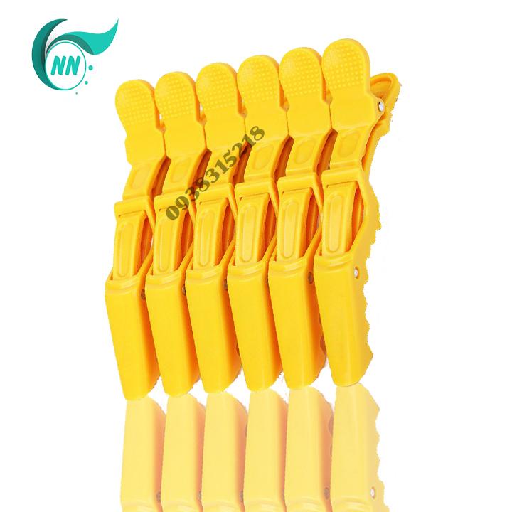 Bộ 6 Kẹp cá sấu chia tóc ( vàng )