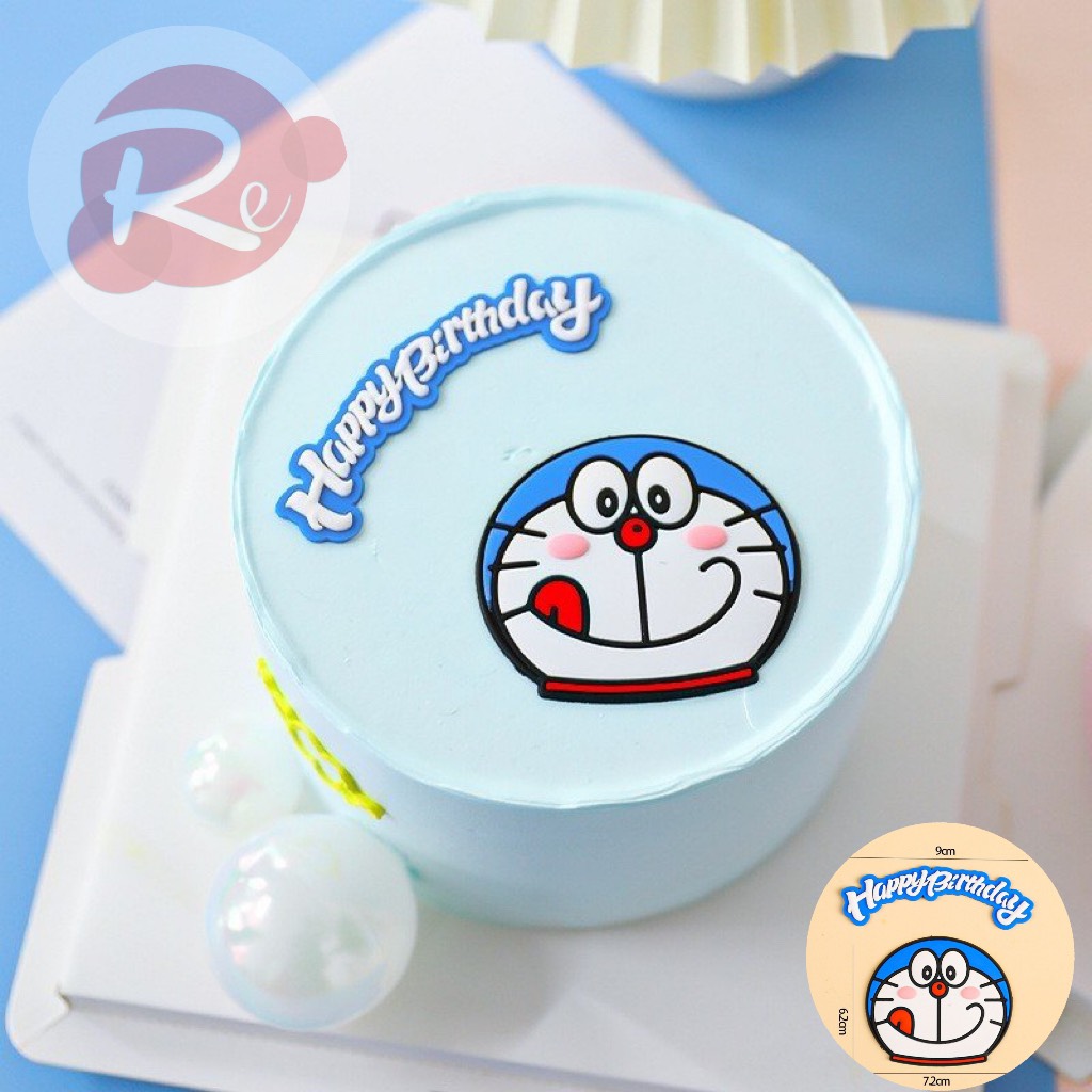 Que cắm Silicon - Doremon - Trang trí bánh sinh nhật bánh kem
