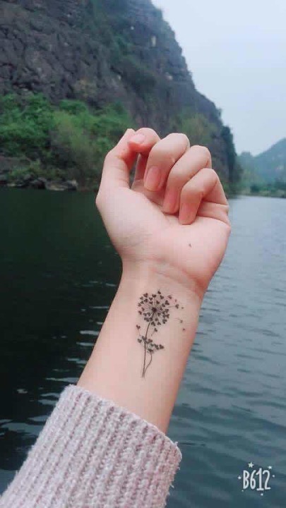 [HCM]Combo 6 tấm hình xăm dán hoa bồ công anh  (mua 5t tặng 1 mini tattoo)