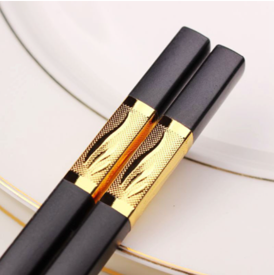 Bộ 10 đôi đũa mạ vàng Hàn Quốc cao cấp