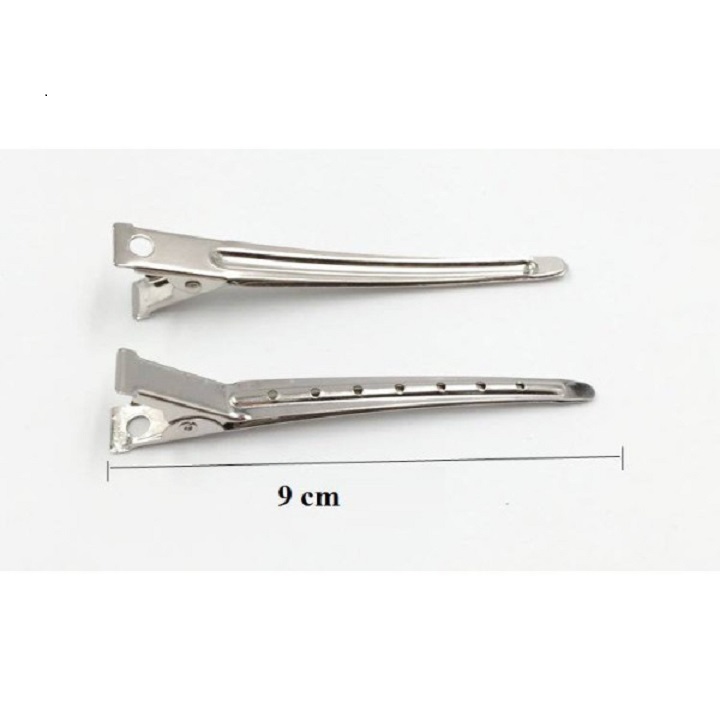 12 Kẹp mỏ vịt kẹp định hình tóc làm tóc Size to chuyên dụng bằng thép chống gỉ Hàng Loại 1