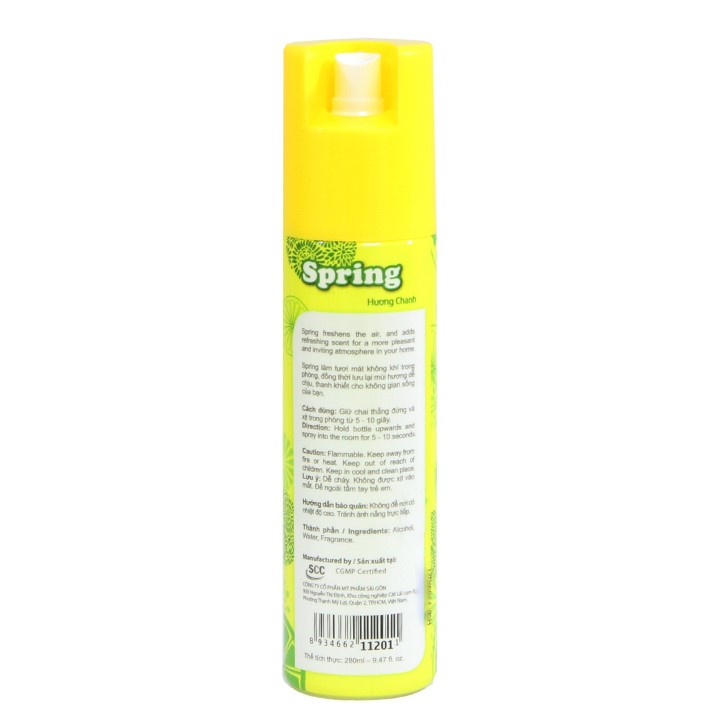 Xịt phòng Spring nhiều mùi hương 280ml