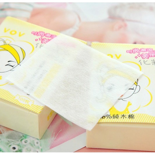 Combo 100 Miếng Bông Tẩy Trang VOV Hàn Quốc 100% Coton