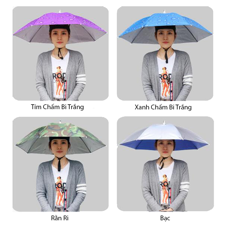 DÙ ĐỘI ĐẦU CÂU CÁ, DU LỊCH - 01 TẦNG - 76cm
