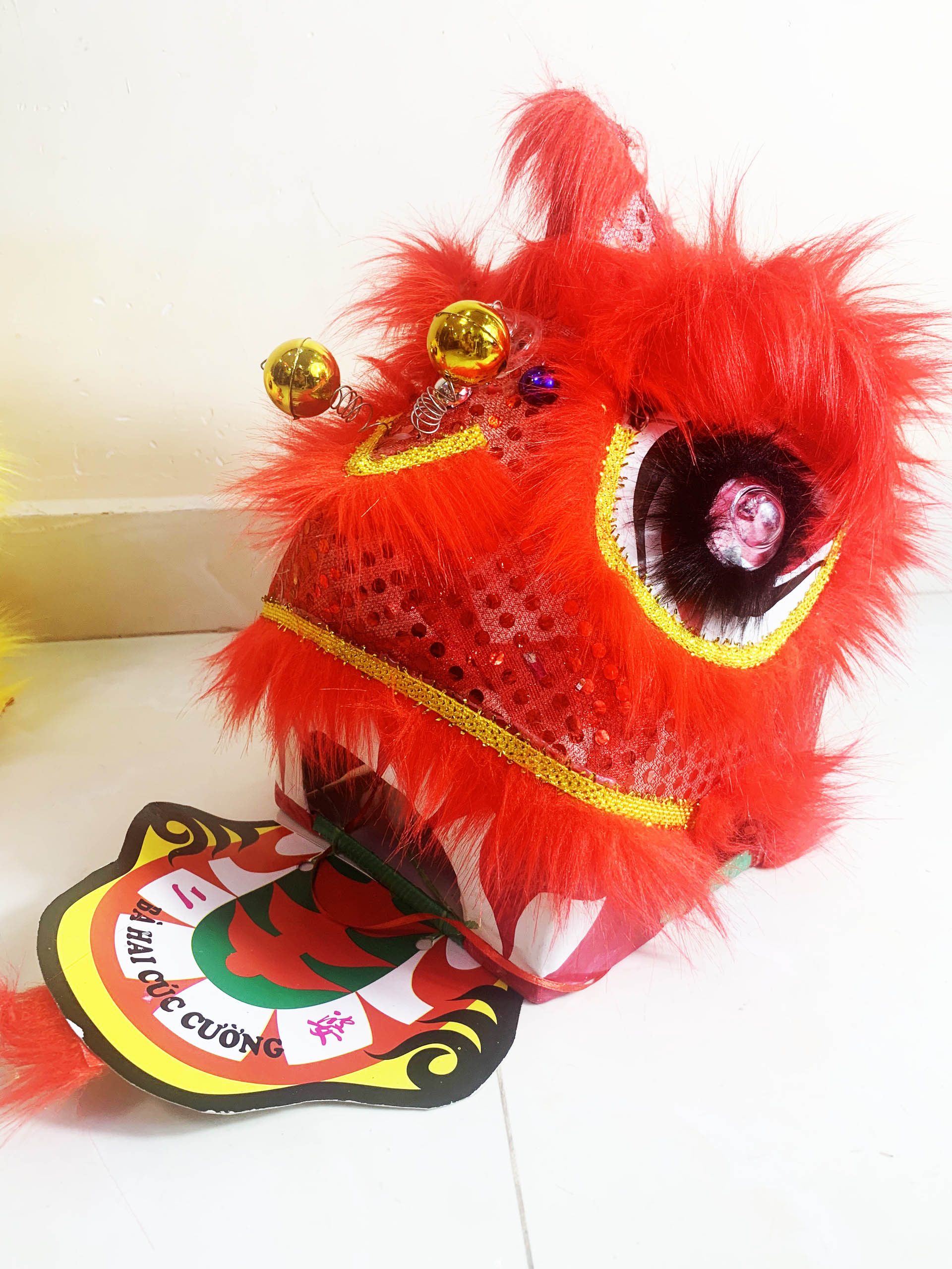 Đầu lân sư tử đầu lân trẻ nhỏ, đầu ông địa, trống da