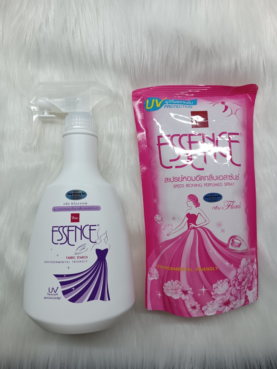 Combo ̣̣̣chai+túi xịt ủi Essence -Shop GS An Khang