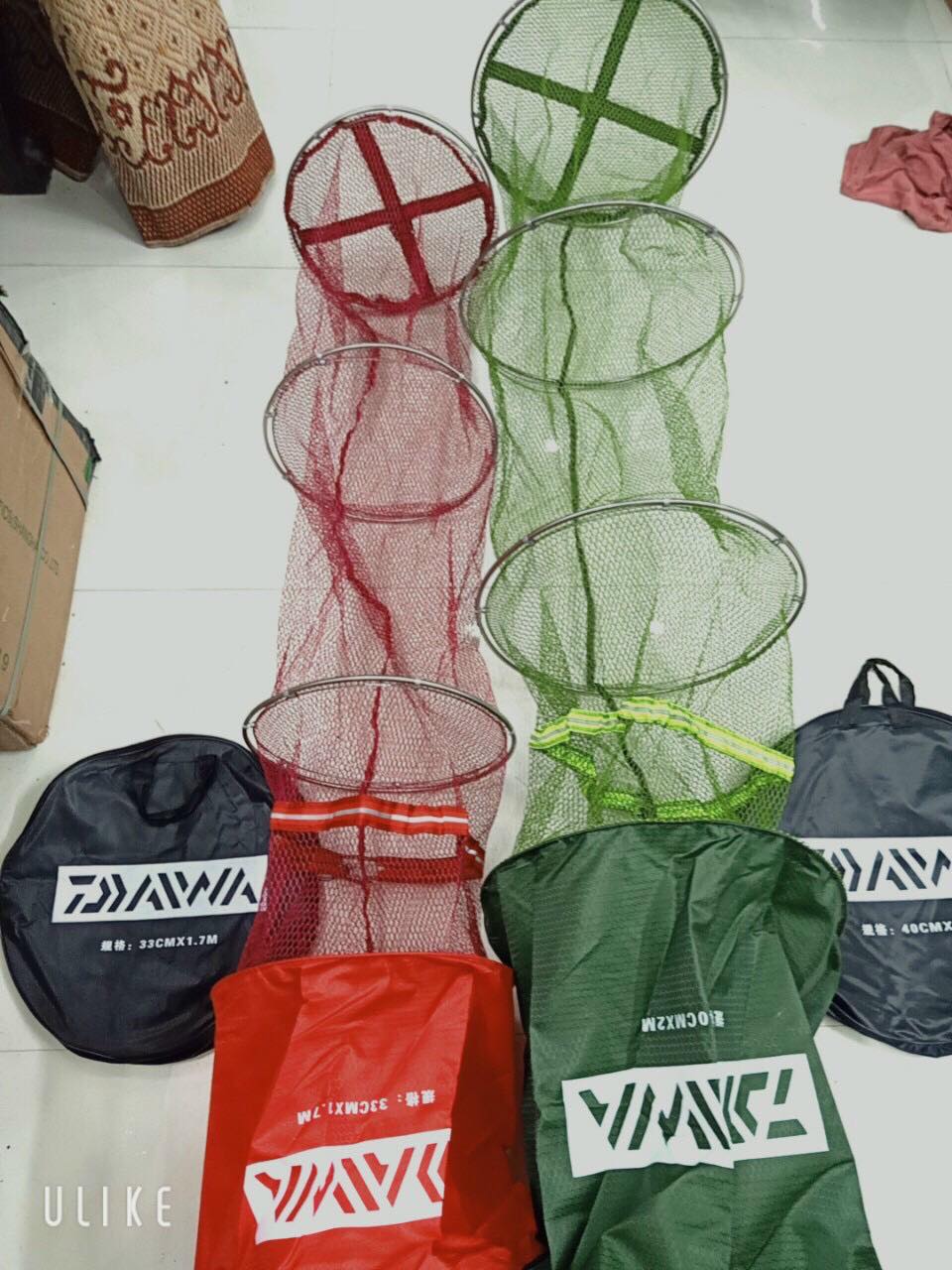 Giỏ đựng cá daiwa rộng 33cm, 40cm, 45cm dài 1m7, 2m. 2m5, 3m