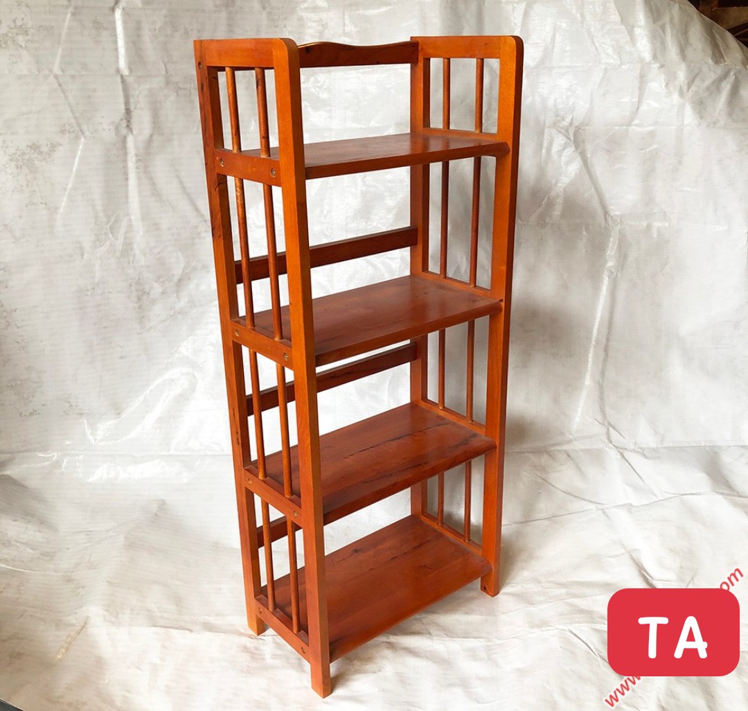 [HCM]Kệ Sách Gỗ 4 Tầng 50cm Vàng