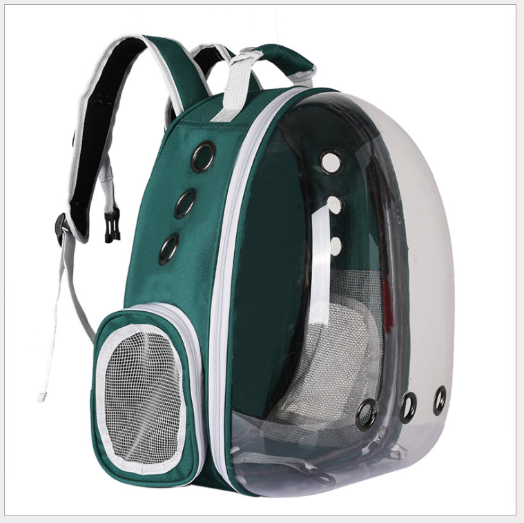 Balo phi hành gia trong suốt cho chó mèo kèm tấm lót- balo đựng chó mèo thiết kế nhiều lỗ thoáng khí cho thú cưng Luna Pet BL01