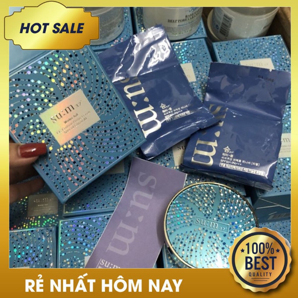 💎[ CHÍNH HÃNG ]💥 SET PHẤN Nước SUM 37 CC CUSHION PERFECT FINISH 2018 ( tặng kèm 2 lõi phụ)💯