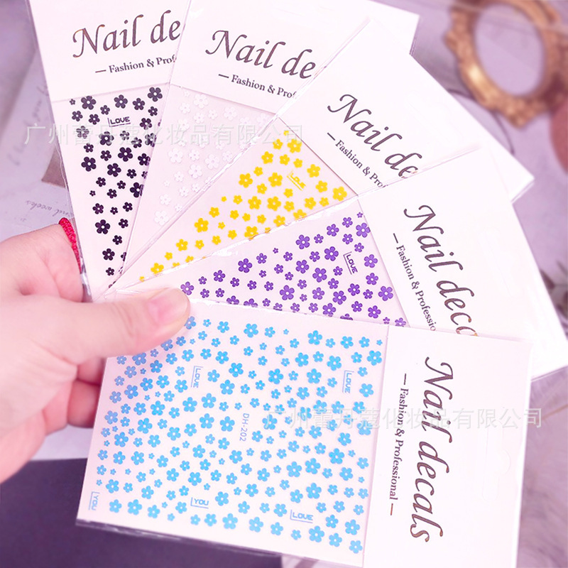 Miếng Dán , Sticker Dán Trang Trí Móng Tay 3D Siêu Mỏng Hình Hoa