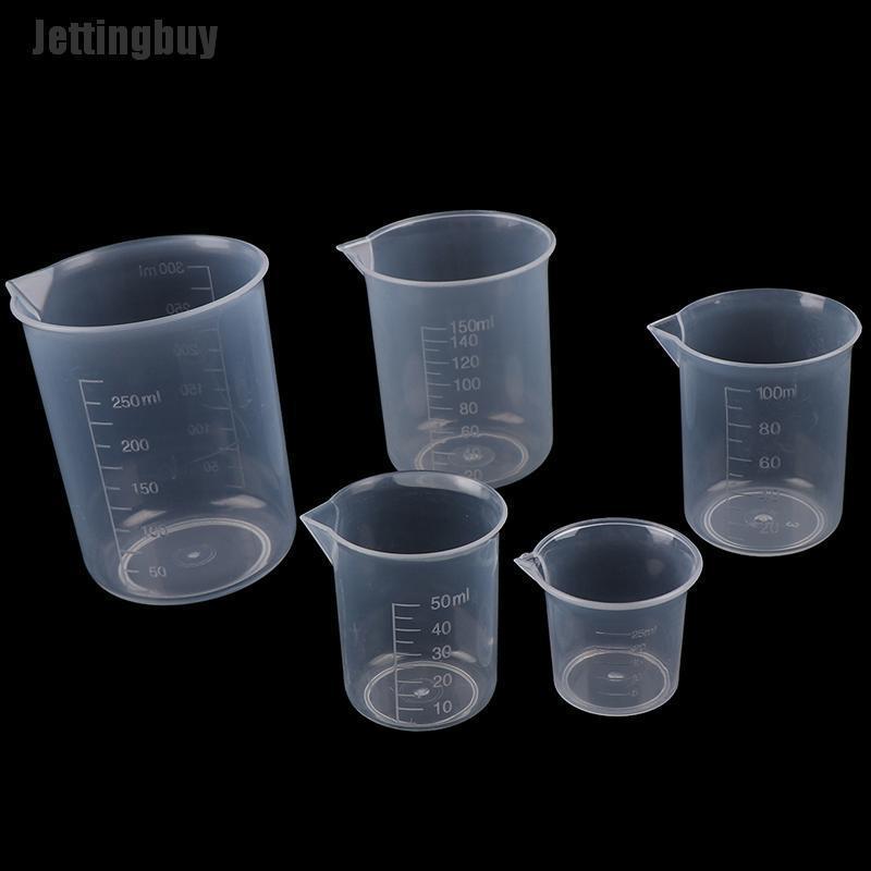 Jettingbuy 2 Cốc Đo Thể Tích Bằng Nhựa Trong Suốt Cho Phòng Thí Nghiệm Nhà Bếp Cốc Đo Lường