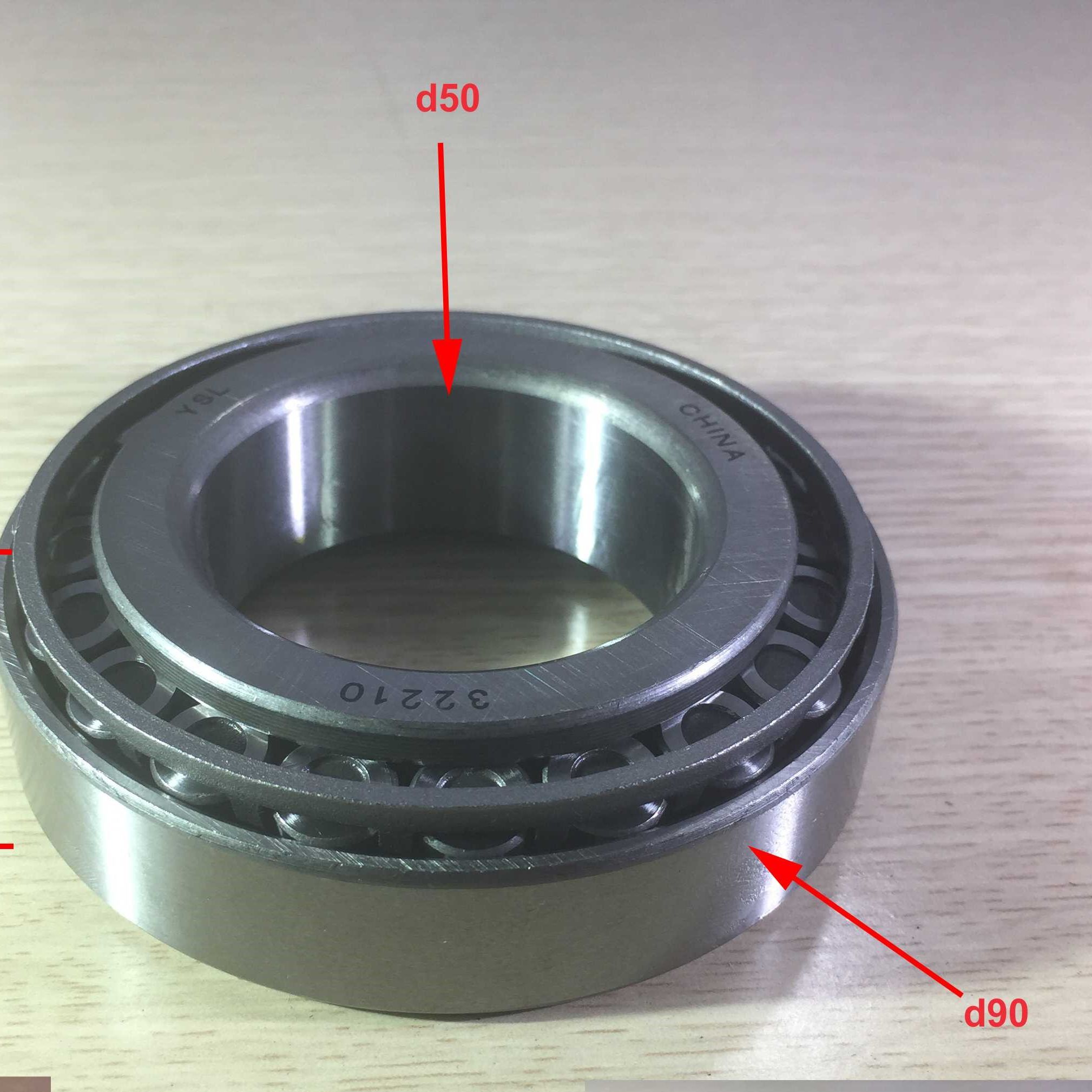 Vòng bi (bạc đạn) 32210(7510) ( (kích thước f50*f90*19, tải nhẹ, bi đũa trụ sau trong thaco 1t)